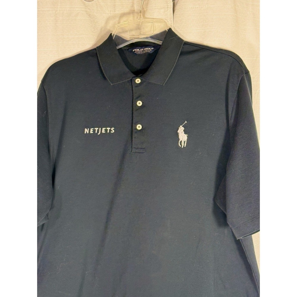 Polo Golf Ralph Lauren Polo Shirt Big Pony Blue Pima Cotton Netjet  XL
